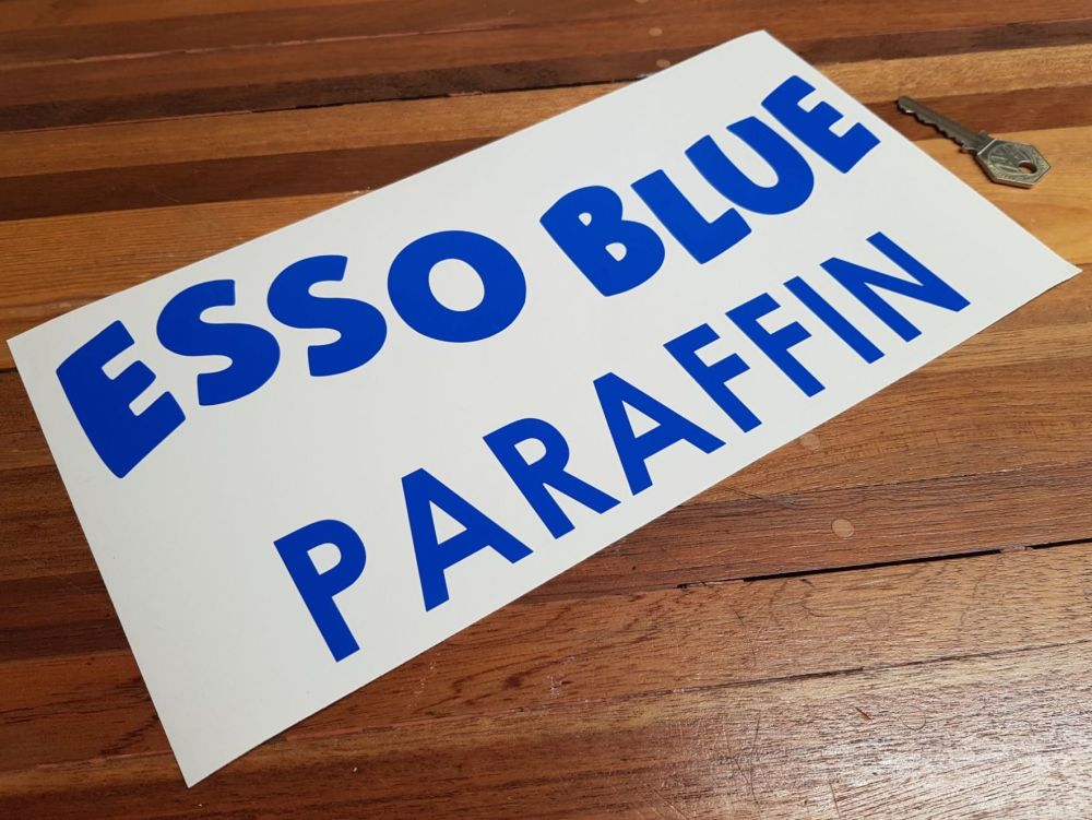 Esso Blue Paraffin Cut Text Sticker - Style 2 - 12"