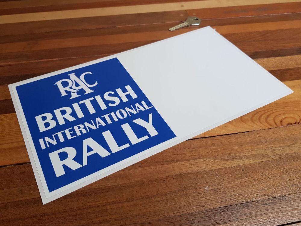 RAC British International Rally Plate Sticker 12