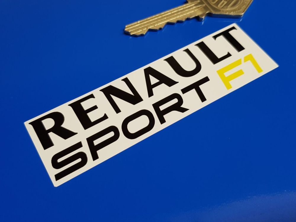 Renault Sport F1 Printed Oblong Stickers 4" Pair