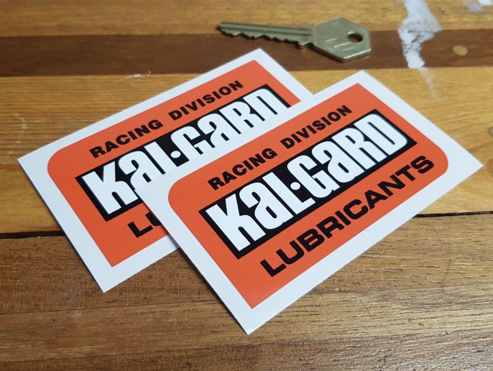 Kal-Gard Racing Division Lubricants Stickers - 85mm or 90mm Pair