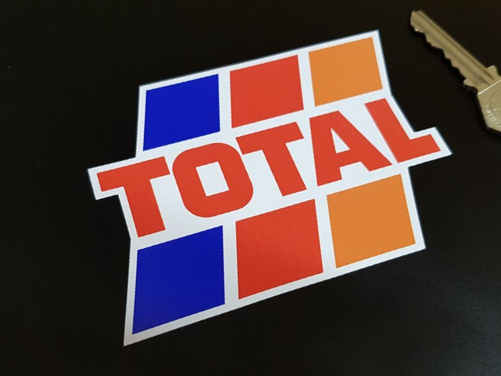 Total Fuel Stripes Shaped Stickers  4.5
