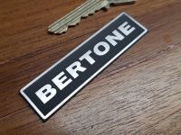 Bertone Oblong Self Adhesive Car Badge - Upper Case Black Style - 2.75
