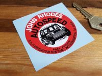 John Rhodes Autospeed Wolverhampton Mini Accessories Race Shop Sticker 2.75"