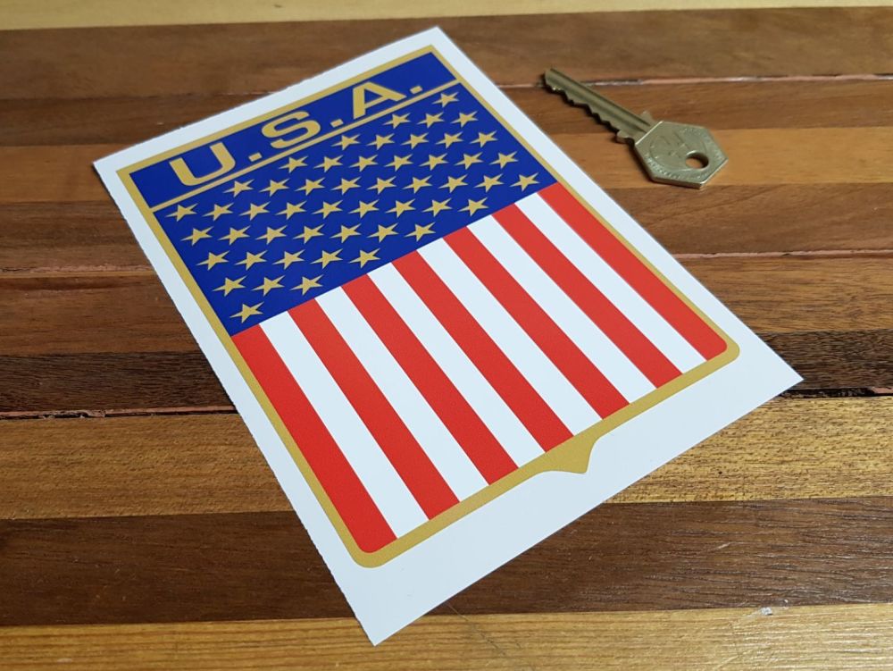 USA Flag Style Shield Sticker 6