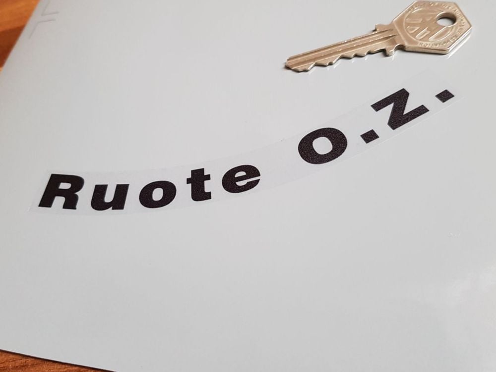 Ruote OZ Black & Clear Curved Wheel Stickers - 72mm or 145mm - Set of 4