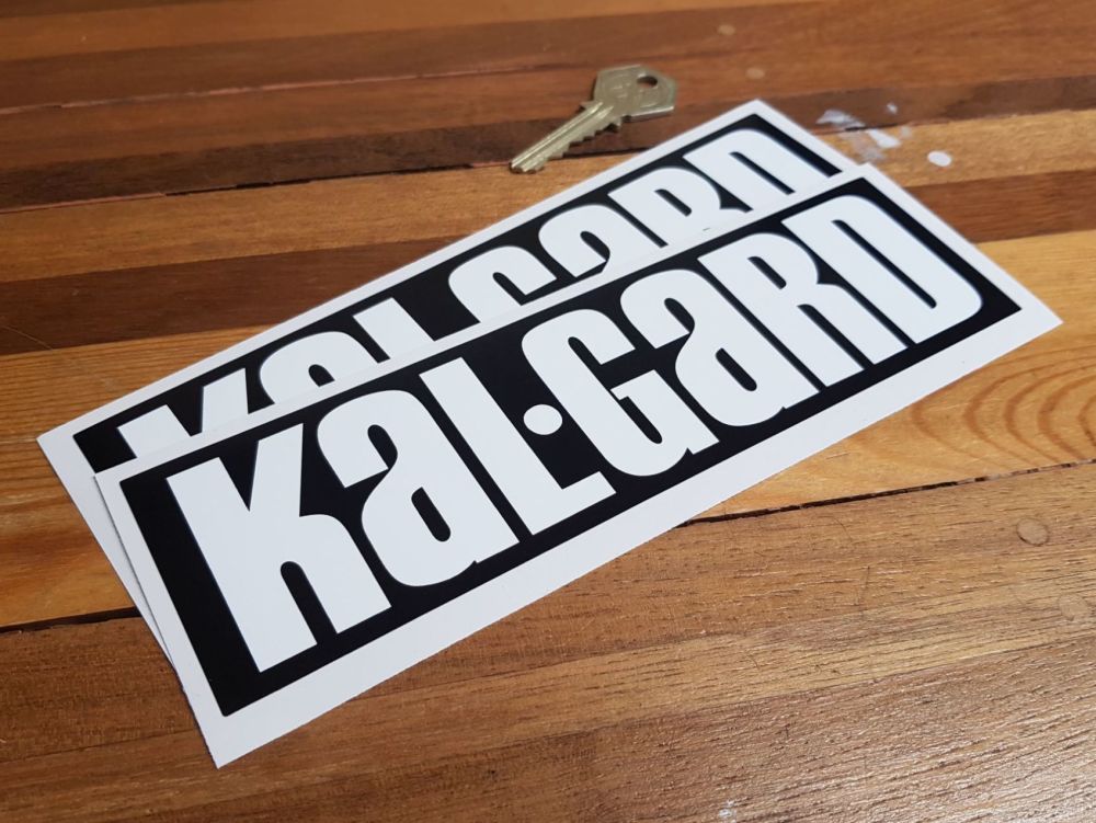 Kal-Gard Black & White Oblong Stickers - 6.25