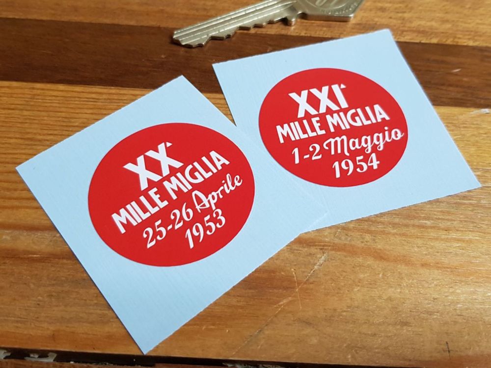 Mille Miglia 1953 or 1954 Sticker 1.5