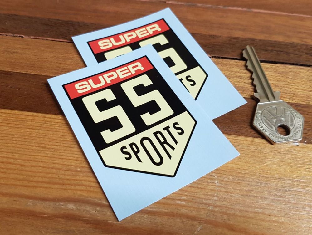 Vespa Super SS Sports Shield Stickers 2.75" Pair