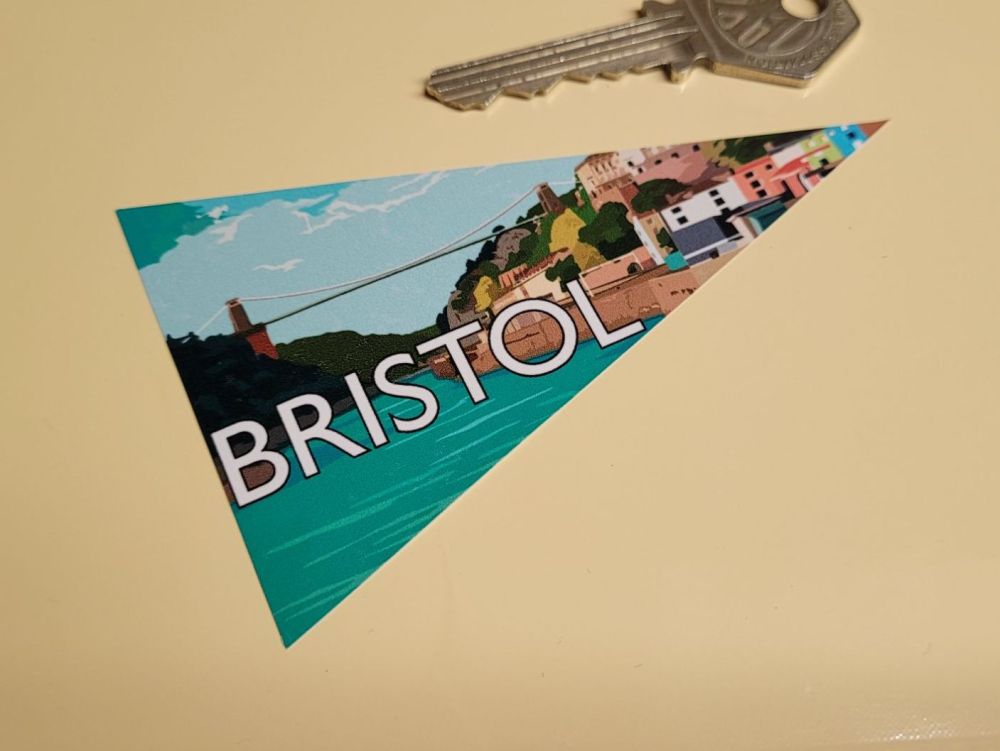 Bristol Travel Pennant Sticker 4"