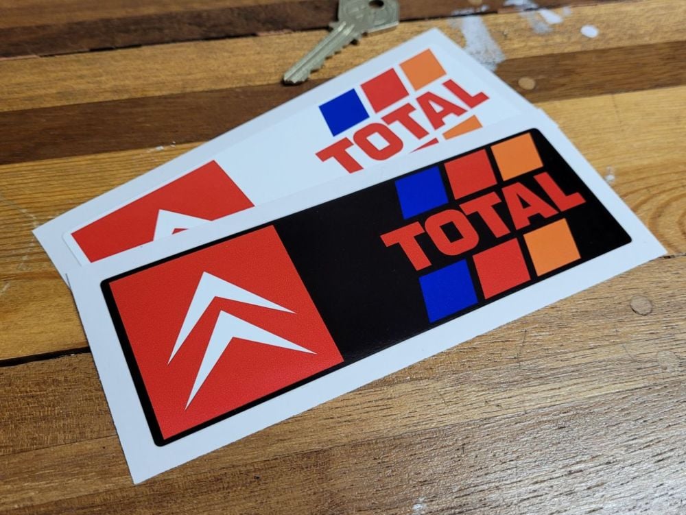 Citroen Total Oblong Stickers - 6" or 8" Pair