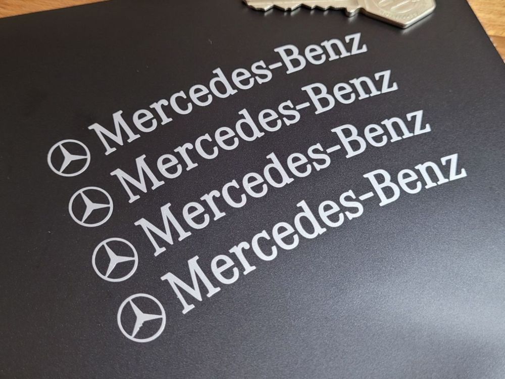 Mercedes-Benz Curved Cut Text Stickers - Set of 4 - 4"