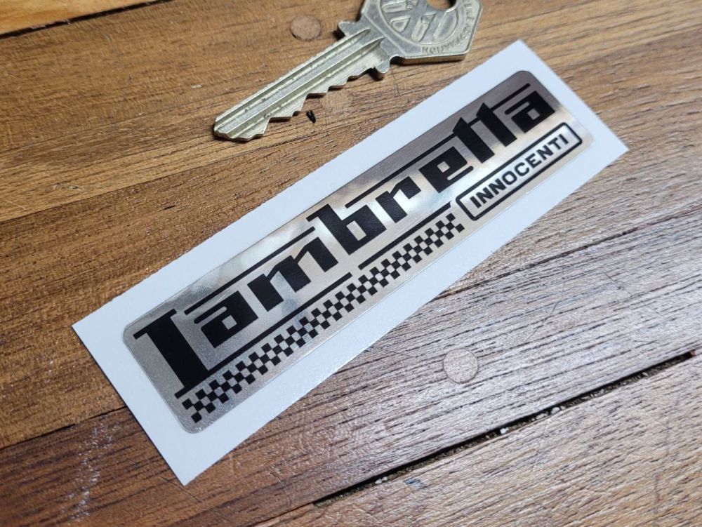 Lambretta Innocenti Oblong Foil Sticker - 3.75"