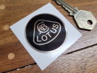 Lotus Old Style Circular Logo - Black on Mirrored Foil - 44mm
