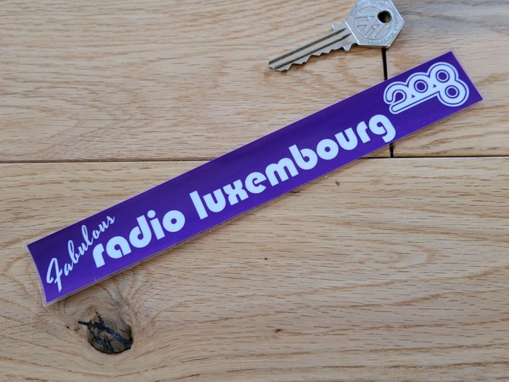 Radio Luxembourg 208 Purple Window Sticker 8