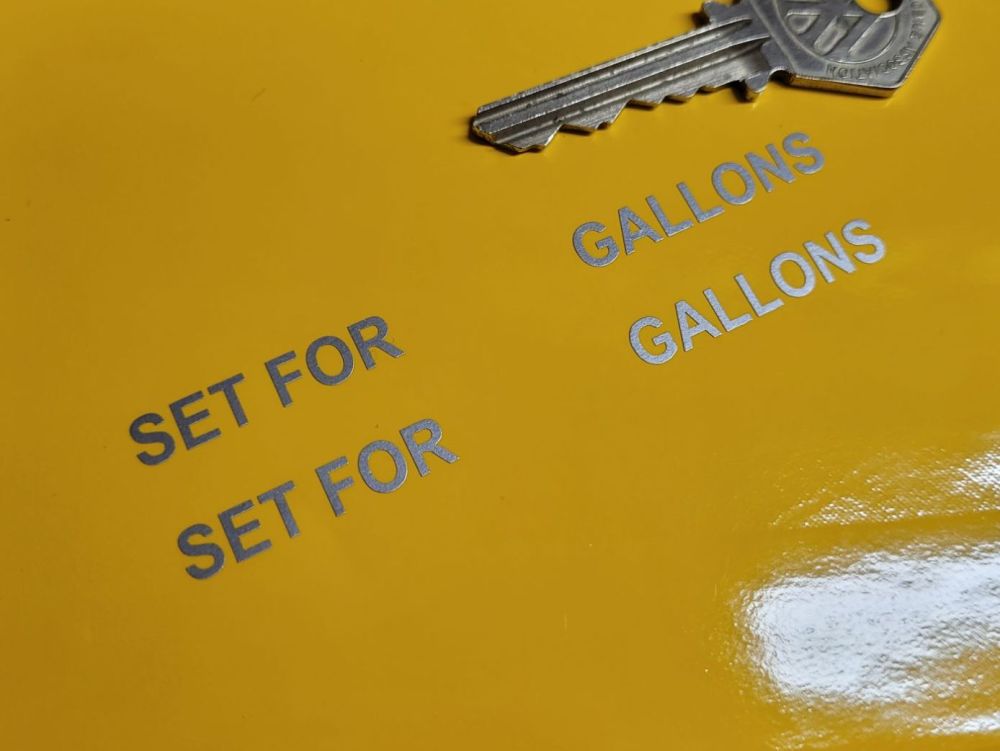 Petrol Pump Set For Gallons Cut Vinyl Stickers
