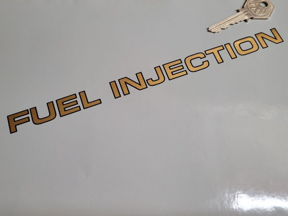 Moto Guzzi Fuel Injection Text Stickers 9" Pair