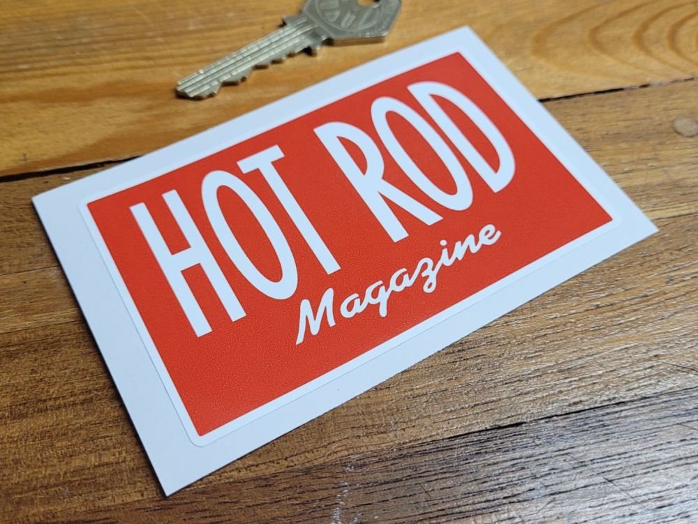Hot Rod Magazine Oblong Sticker 4"
