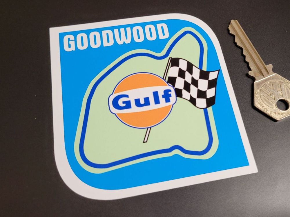 Goodwood Circuit Gulf Sticker. 3.5