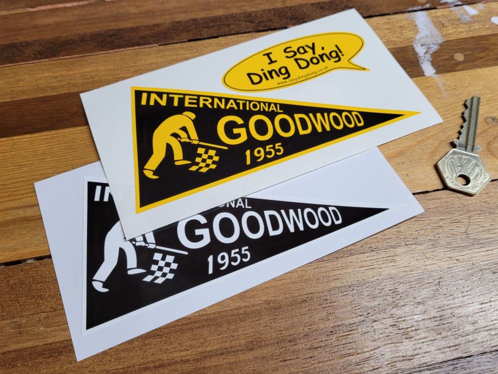 Goodwood International 1955 Pennant Sticker. 6