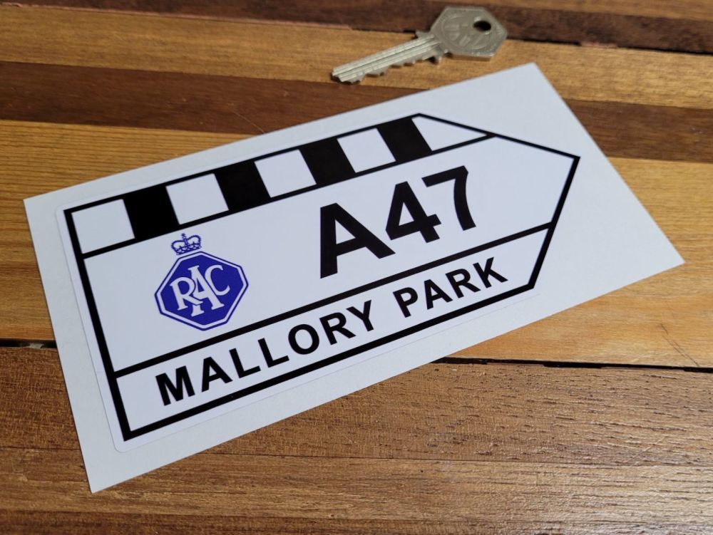 Mallory Park RAC A47 Sticker - 6" or 12"