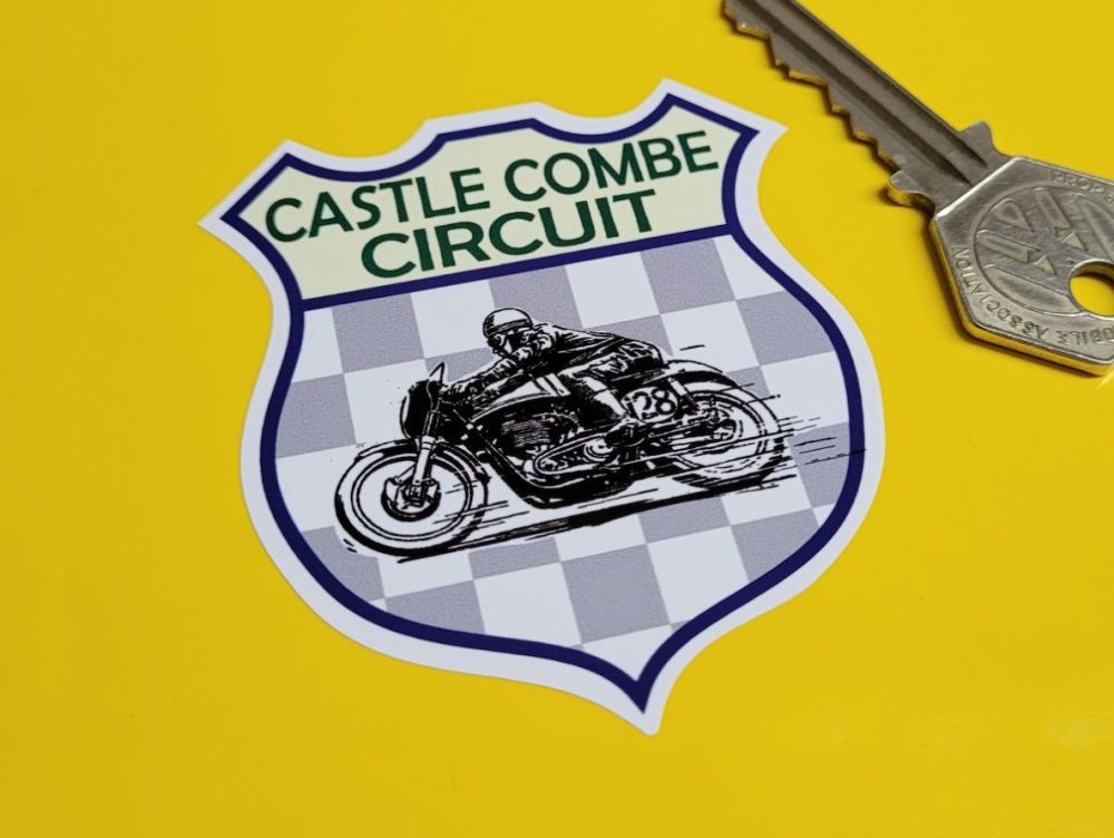Castle Combe Circuit Bike Racing Shield Sticker 2.5"