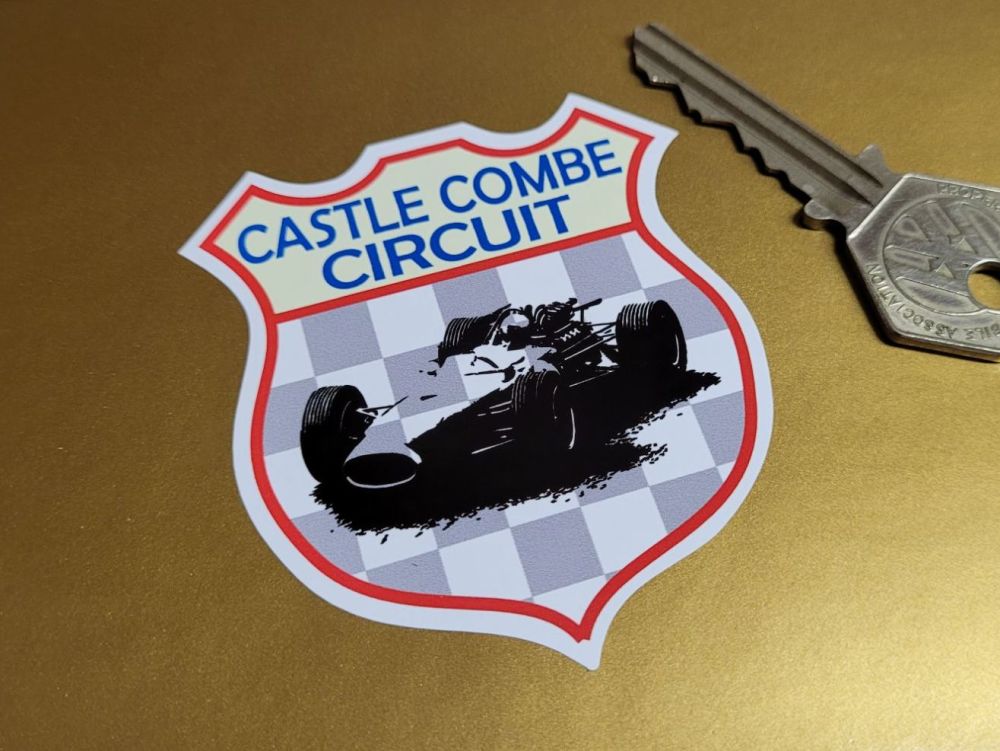 Castle Combe Circuit Car Racing Shield Sticker 2.5"