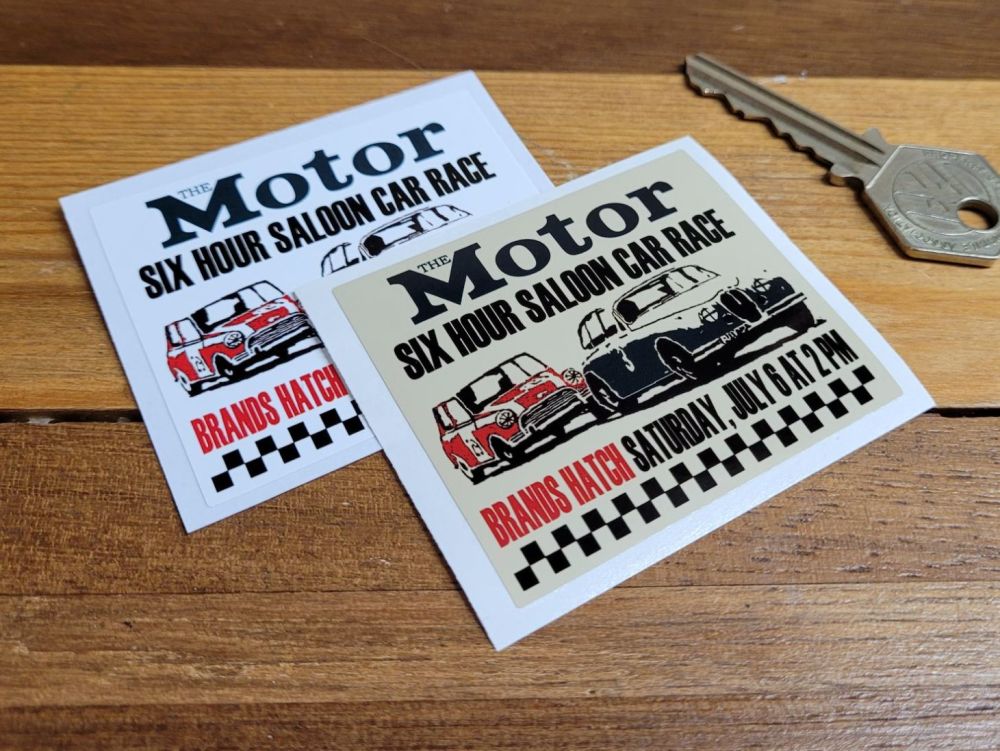 Brands Hatch 'The Motor' Saloon Car Race Sticker 2.5"