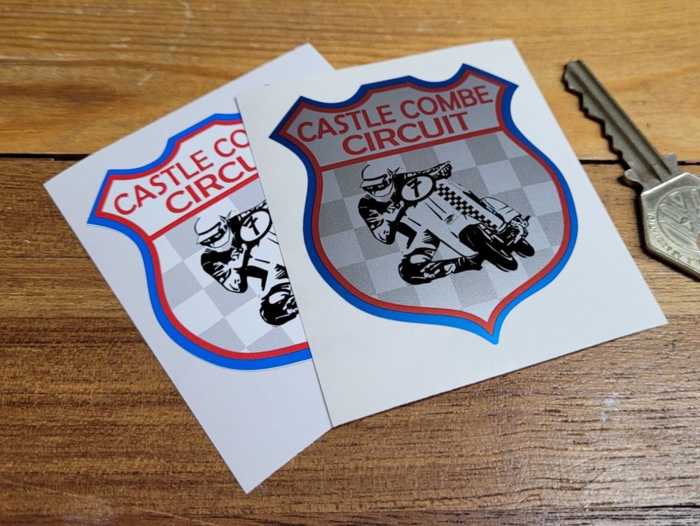 Castle Combe Circuit Scooter Racing Shield Sticker. 2.5