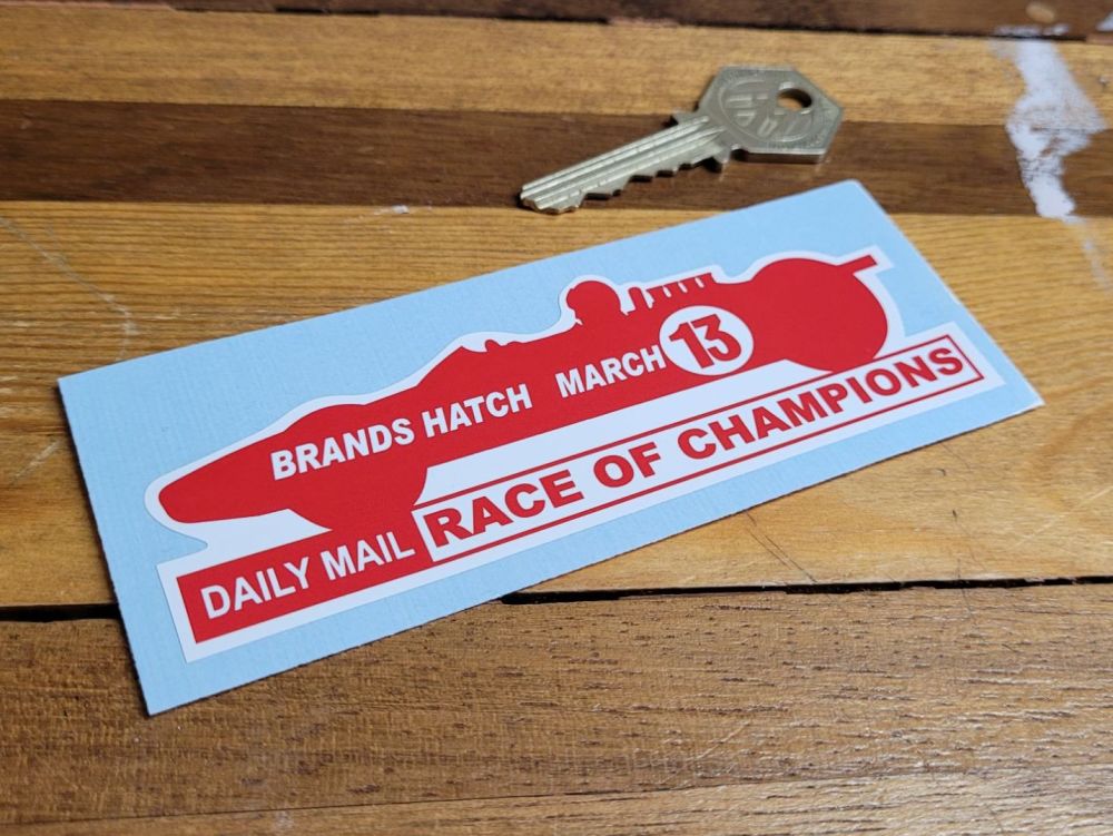 Brands Hatch Daly Mail Race of Champions March 13 Sticker. 4.75