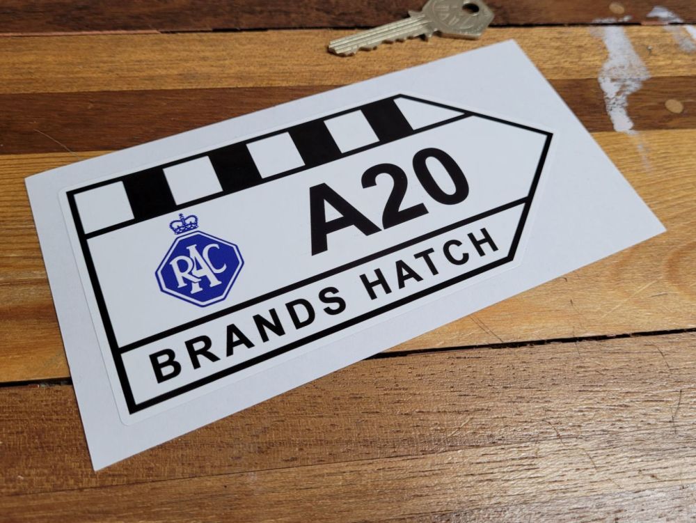 Brands Hatch RAC A20 Sticker. 6