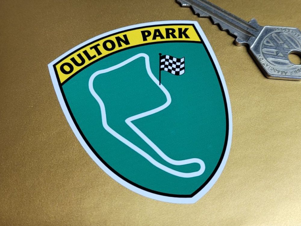 Oulton Park Green Shield Classic 50's 60's Style Sticker. 3