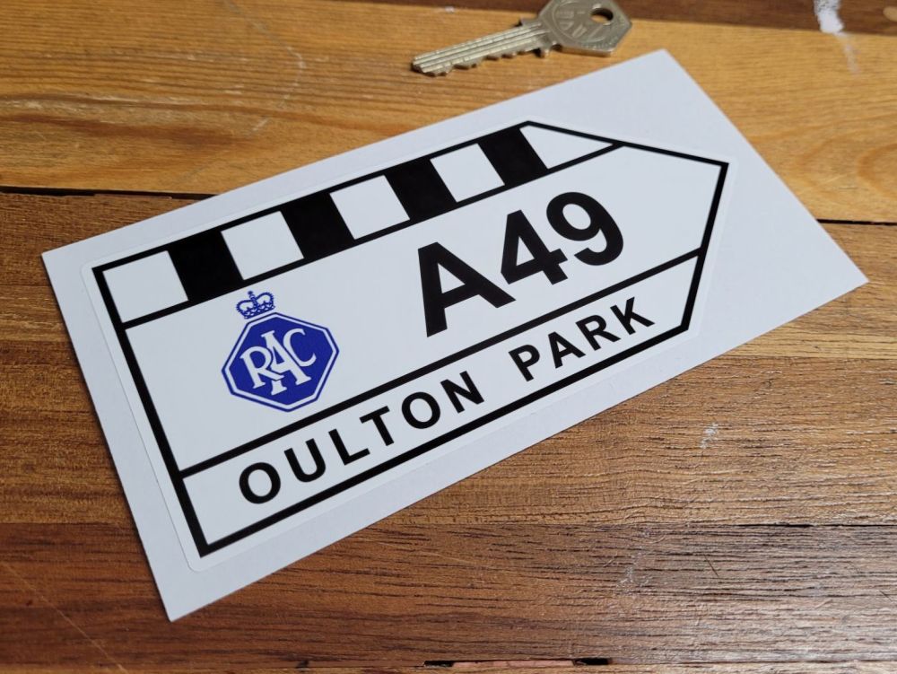 Oulton Park RAC A49 Sticker - 6" or 12"