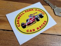 Cadwell Park (Lincs) Car Races Oval Sticker 2.75"
