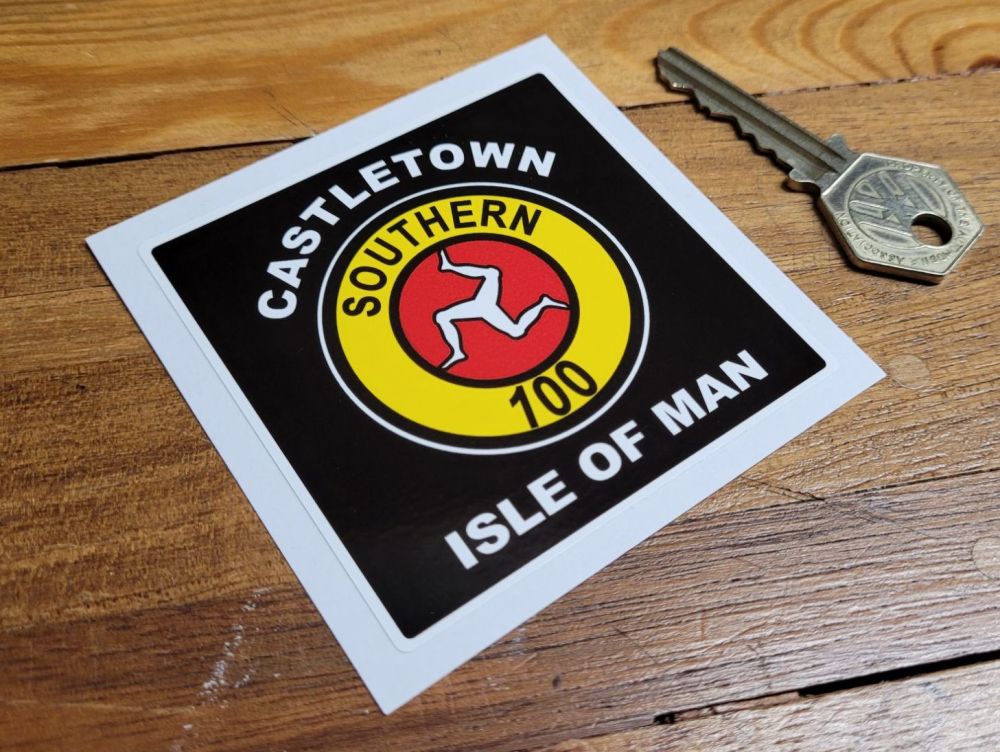 Isle Of Man Castletown Southern 100 Sticker. 3