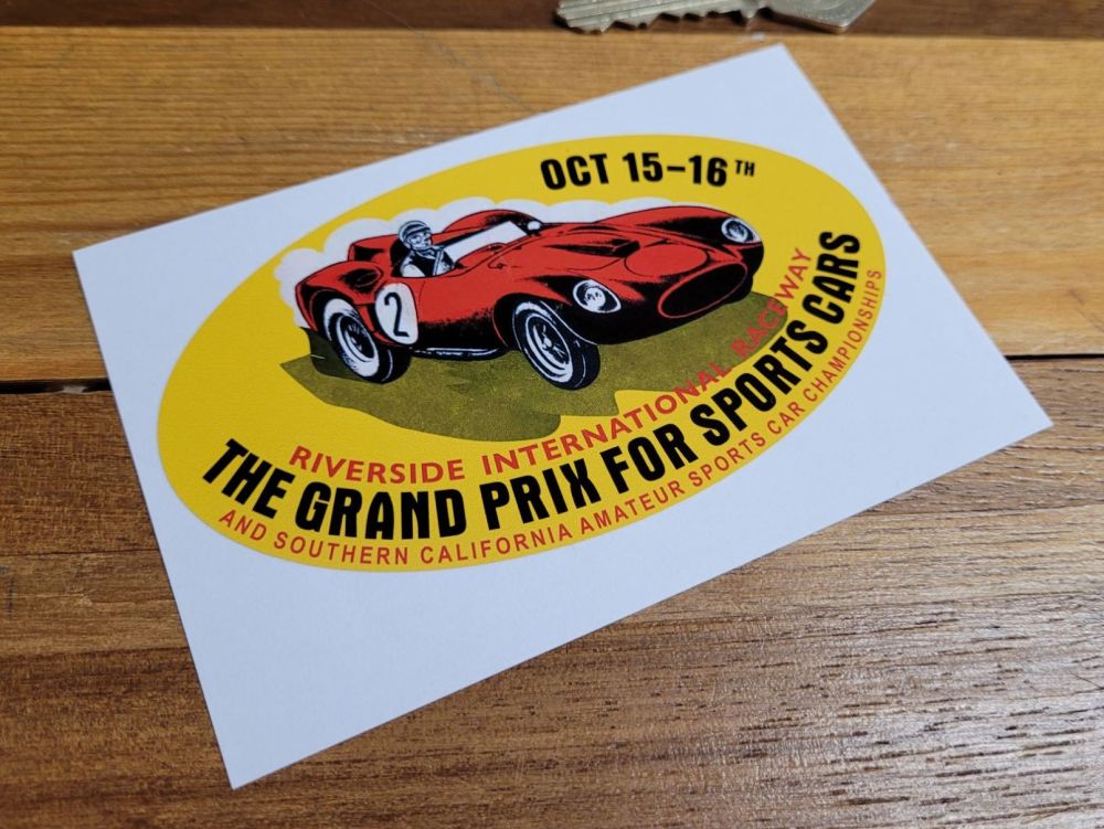 Riverside International Raceway Grand Prix Sticker 4.5"