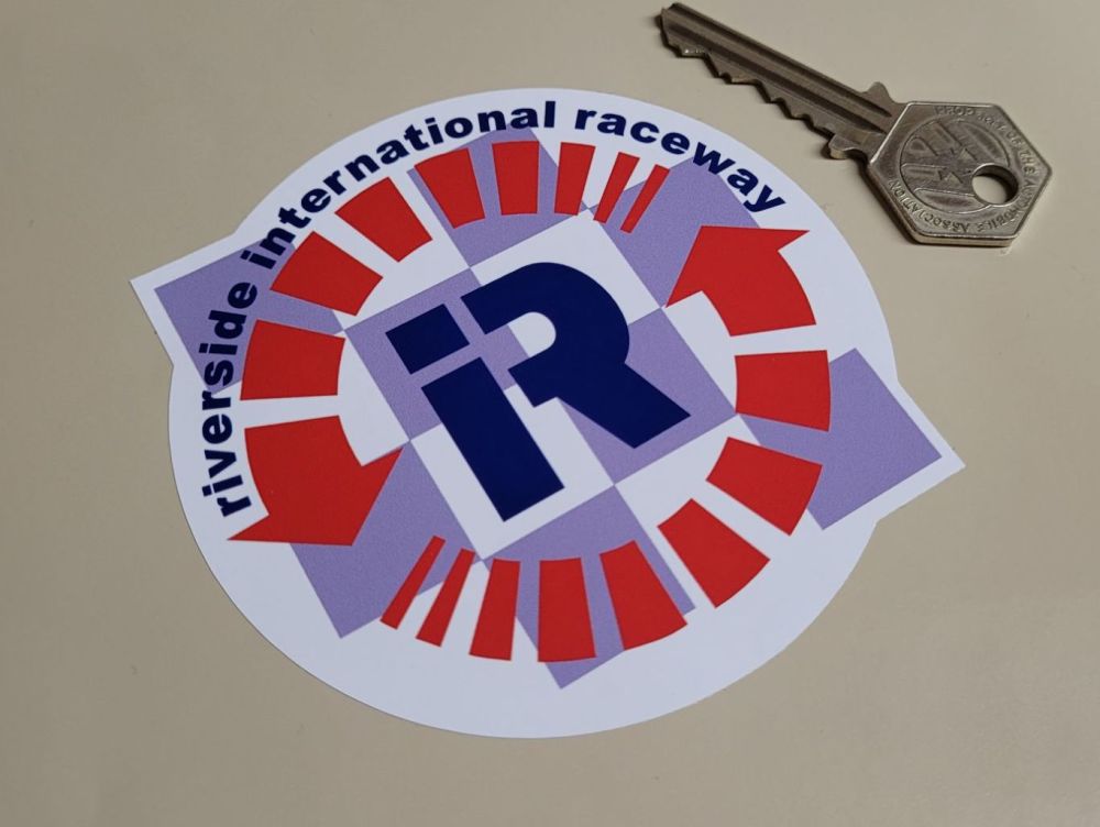 Riverside International Raceway Shaped Sticker 4"