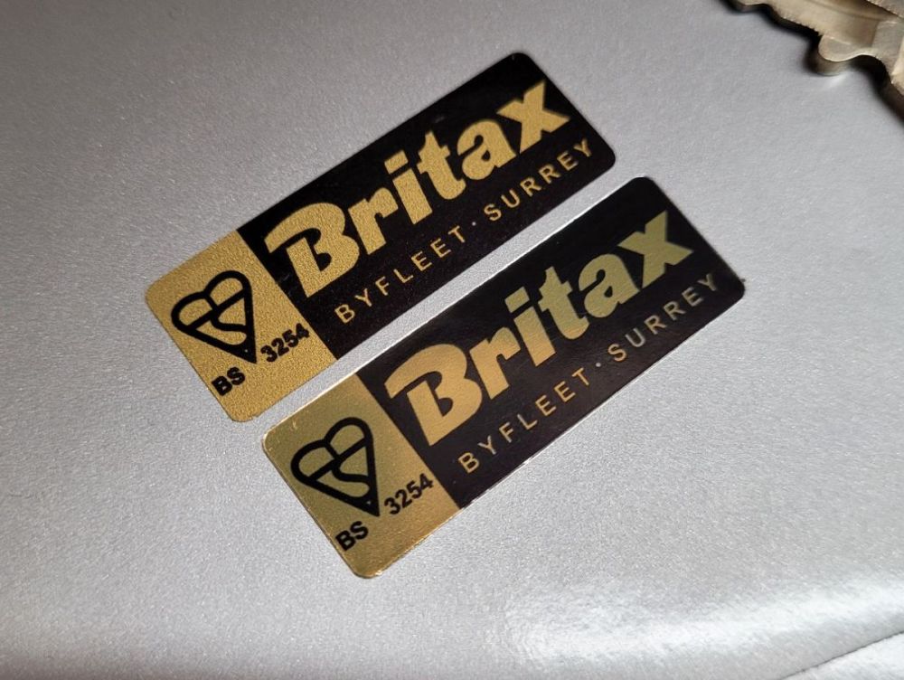 Britax 'Lyfe-Lok' Seat Belt Buckle Stickers. 38mm Pair.