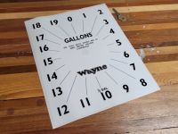 Wayne Pump Company Petrol Pump Clock Dial Face Sticker - 10.5" x 13"