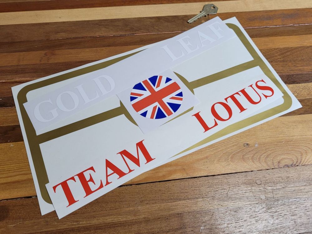Gold Leaf Team Lotus Cut Vinyl Sticker - 14"