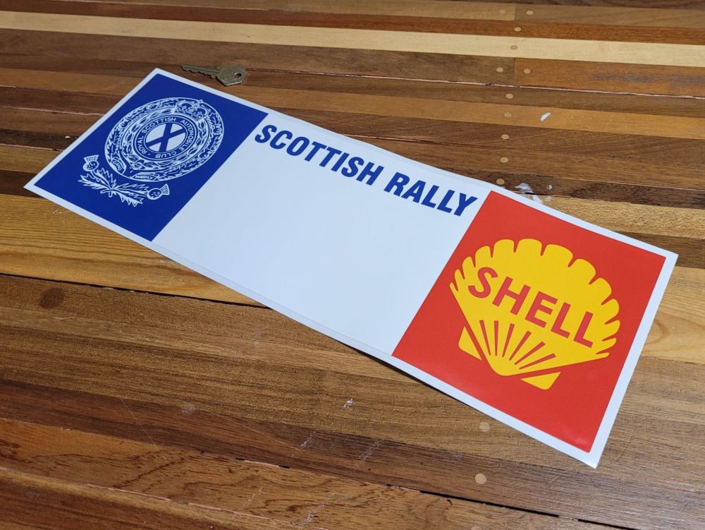 Scottish Royal Automobile Club & Shell Rally Plate Sticker - 17.5"