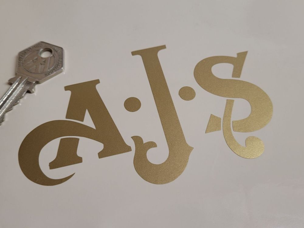 AJS Cut To Shape Gold Stickers - 4.5" Pair.