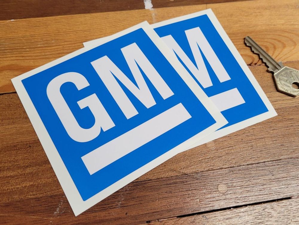 General Motors GM Blue & White Stickers - 4