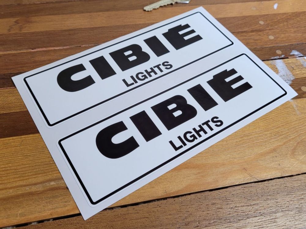 Cibie Lights Black & White Coachlined Stickers - 8