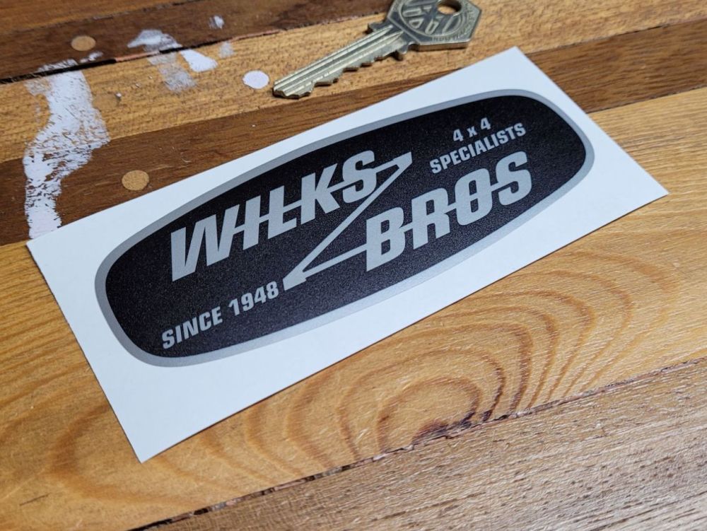 Wilks Bros 4x4 Specialists Since 1948 Land Rover Sticker - 4.75