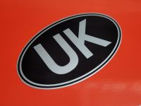 UK Black & Silver No Rivets ID Plate Sticker - 3