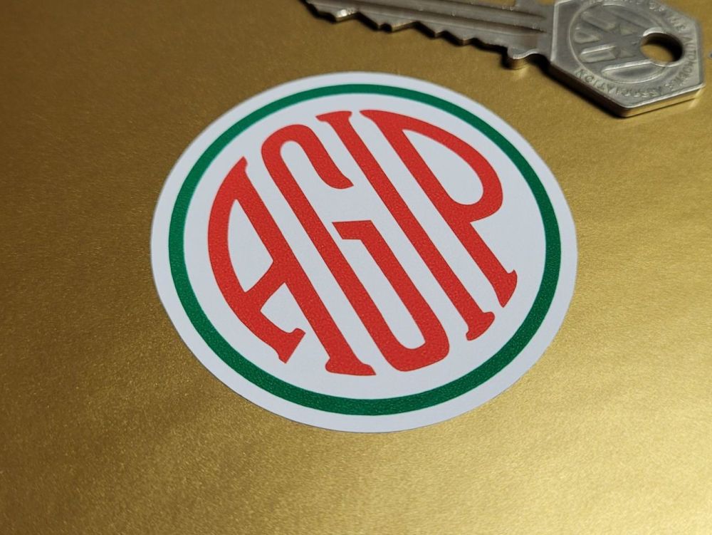 Agip Old Style Circular Logo Stickers - 55mm Pair
