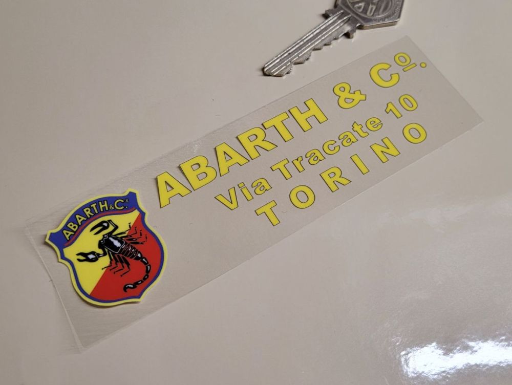 Abarth & Co Torino Dealer Window Sticker - 5.5"