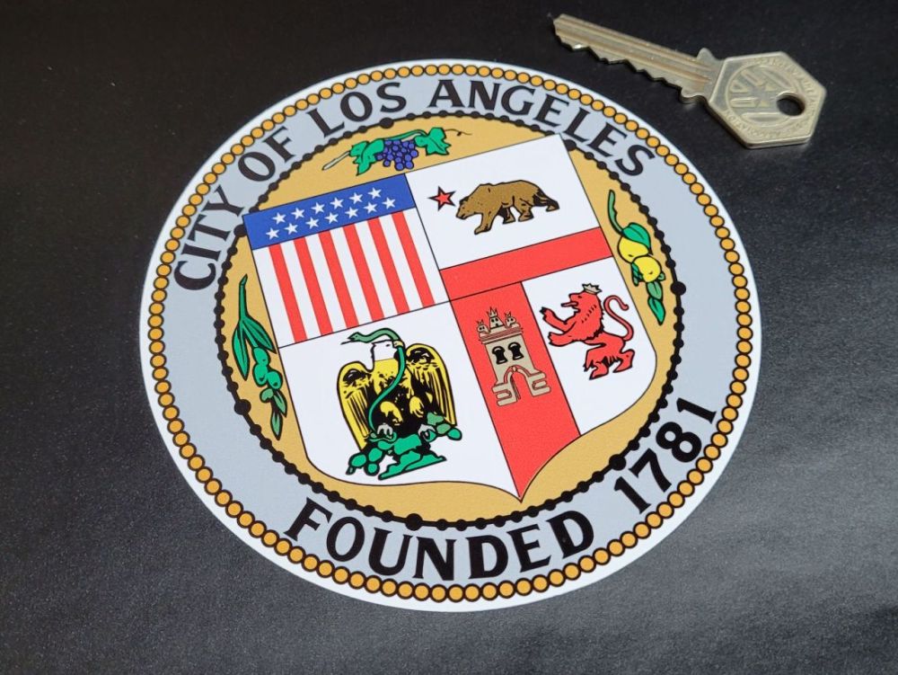 LAPD City of Los Angeles Badge Style Pedal Car Sticker - 5" or 7.5"