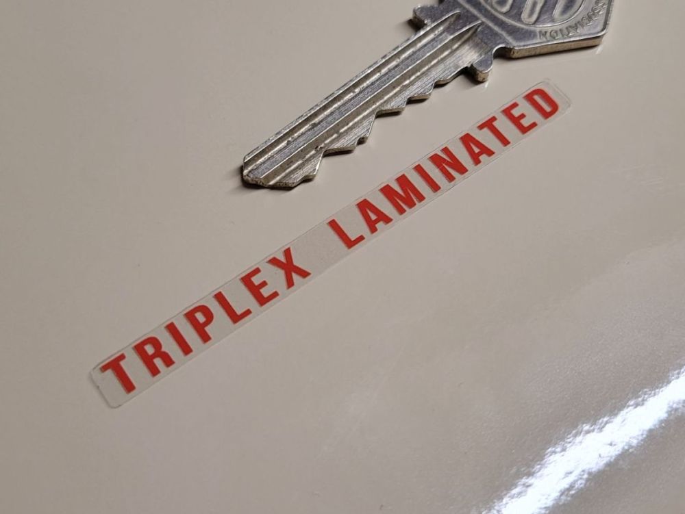 Triplex Laminated Red & Clear Window Sticker - 70mm