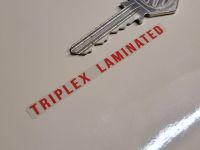 Triplex Laminated Red & Clear Window Sticker - 70mm